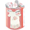 Merkloos / Sans marque Aladine Aladine Stampo Stempel Set Textiel Bloemen en Bladeren 19 stuks