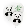 HOBI Lot de 8 ballons en latex - Panda Bambou - Blanc - Diamètre 25cm