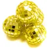 4 MINI BOULES À FACETTES DISCO 2.5CM OR