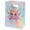 SANTEX 10 Sachets pour fête anniversaire enfant multicolore18cm REF/8452 Thème fée & Licorne