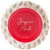 SANTEX 8702-99, Paquet de 10 Assiettes Houx de Noël 23cm