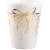 10 Gobelets en carton Noël vert et doré 27 cl
