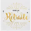 SANTEX Serviettes jetables - VIVE RETRAITE - Blanc - 20 unités