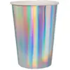 SANTEX - 10 kartonnen regenboogkleurige bekers