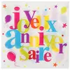 SANTEX Serviette de table Joyeux Anniversaire festif multicolore
