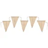 Guirlande jute naturelle 8 fanions en jute 26x15cm long.3 mètres