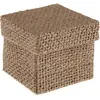 Santex Boite à dragées jute naturelle Sachet de 4 boite contenant dragée en jute 5x5xcm