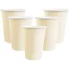 Santex feest/verjaardag bekertjes - 10x - creme wit - karton - 250 ml