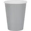 Santex feest/verjaardag bekertjes - 10x - zilver - karton - 270 ml