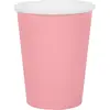 Santex feest/verjaardag bekertjes - 10x - roze - karton - 270 ml