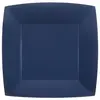 Santex 10 ASSIETTES CARTON BIO CARRÉES 23CM BLEU MARINE