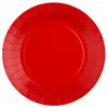 Santex feest bordjes rond - rood - 10x stuks - karton - 22 cm