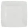 Santex feest bordjes vierkant - creme wit - 10x stuks - karton - 23 x 23 cm