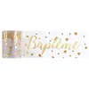 RUBAN TULLE POLYESTER BAPTÊME CUR 8CMX10M OR
