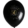 Santex verjaardag leeftijd ballonnen 50 jaar - 8x stuks - zwart/goud -...
