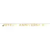 SANTEX Banderole en carton 2.5m - Joyeux Anniversaire Or aille Unique Or & Noir