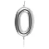 Bougie ARGENT chiffre 0