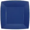 Santex 10 ASSIETTES CARTON BIO CARRÉES 18CM BLEU MARINE