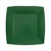 10 ASSIETTES CARTON BIO CARRÉES 18CM VERT FONÇÉ