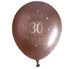 Santex verjaardag leeftijd ballonnen 30 jaar - 6x stuks - rosegoud - 3...
