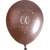Santex verjaardag leeftijd ballonnen 60 jaar - 6x stuks - rosegoud - 3...
