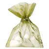 SANTEX Contenant sachet organdi vert sauge/olive (x10) REF/2462 thème Champêtre/nature