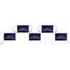 SANTEX Décoration banderole joyeux anniversaire bleu marine et doré or 5m (x1) REF/5666 fête