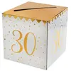 SANTEX Tirelire 30 ans Joyeux Anniversaire Blanc et Or Multicolor