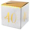 Santex Tirelire anniversaire blanche et or 40ans (x1) REF/6186