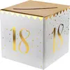 SANTEX Tirelire 18 ans Joyeux Anniversaire Blanc et Or Multicolor