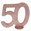 CHIFFRE Anniversaire Vertical déco 50 pailleté Rose Gold