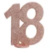 SANTEX CHIFFRE Anniversaire Vertical déco, 18 pailleté Rose Gold