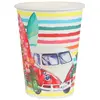 Santex Hawaii thema feest wegwerp bekertjes - 10x - 270 ml - karton - ...