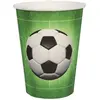 Santex voetbal thema feest wegwerp bekertjes - 10x stuks - 270 ml - ka...