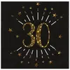 Santex Verjaardag feest servetten leeftijd - 10x - 30 jaar - goud - 33...