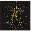 Santex Verjaardag feest servetten leeftijd - 10x - 70 jaar - goud - 33...