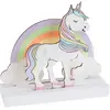 SANTEX Centre de table en bois licorne 14 x 13 cm - Multicolore