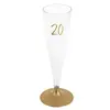 Santex verjaardag feest champagneglazen - leeftijd - 6x - 20 jaar - go...