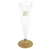 Santex verjaardag feest champagneglazen - leeftijd - 6x - 30 jaar - go...