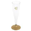 Santex verjaardag feest champagneglazen - leeftijd - 6x - 40 jaar - go...