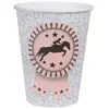 Santex paarden thema feest wegwerp bekertjes - 10x stuks - 270 ml - ka...