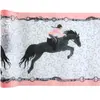 SANTEX - Non-woven tafelloper paardrijden 5 m x 30 cm ruiter en paard