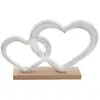 CENTRE DE TABLE CURS ENLACÉS 22X4X15.5CM BLANC Blanc