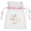 Bourses - SANTEX - 6814-5 - Tissu organdi - Rose - 7 5 x 10 cm