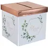 SANTEX Tirelire urne mariage Champêtre Bucolique blanche, verte et rose gold (x1) REF/7290