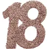 SANTEX Confettis de table anniversaire 18 ans rose gold pailleté (x6) REF/7306