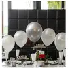 SANTEX Ballon métal en latex de 30 cm en argent (x6) REF/7295