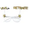 MONTURE PAIRE DE LUNETTES RETRAITE OR PAILLETÉ