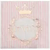 Serviettes de table jetable - COURONNE PRINCESSE - Rose Gold - Lot de 20
