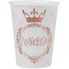 10 Gobelets Carton Couronne Princesse 27cl Rose Gold